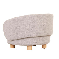 GlobeWest Flo Occasional Chair in Moon Rock, rear view