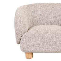 GlobeWest Flo Occasional Chair Moon Rock seat and leg detail
