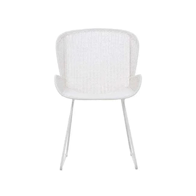Globe West Dining Chairs Globe West Granada Butterfly Closed Weave Dining Chair, White