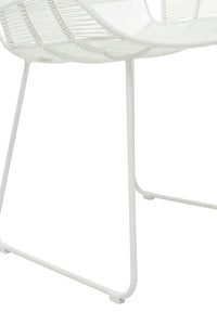 GlobeWest Granada Butterfly Dining Chair - White
