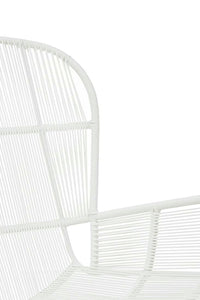 GlobeWest Granada Butterfly Dining Chair - White, styled in a room setting