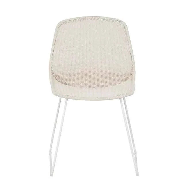 Globe West Dining Chairs Globe West Granada Scoop Closed Weave Dining Chair, Chalk/White