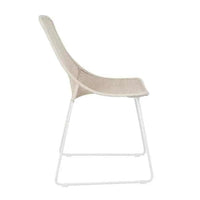 Globe West Dining Chairs Globe West Granada Scoop Closed Weave Dining Chair, Chalk/White