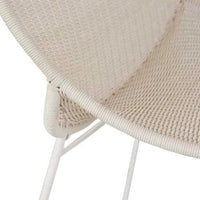 Globe West Dining Chairs Globe West Granada Scoop Closed Weave Dining Chair, Chalk/White