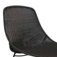 Globe West Dining Chairs Globe West Granada Scoop Closed Weave Dining Chair, Licorice/Licorice