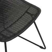 Globe West Dining Chairs Globe West Granada Scoop Closed Weave Dining Chair, Licorice/Licorice