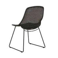 Globe West Dining Chairs Globe West Granada Scoop Closed Weave Dining Chair, Licorice/Licorice