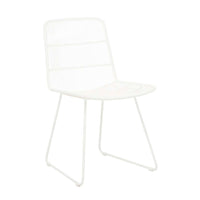 GlobeWest Granada Sleigh Dining Chair - White