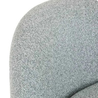 Close-up of GlobeWest Ina Occasional Chair in Nimbus showing textured patterned weave upholstery and curved backrest