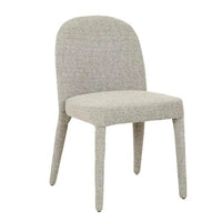 GlobeWest Jules Dining Chair in Pebble Tweed upholstery with metal legs and cushioned foam seat