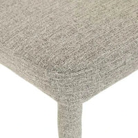 Close-up of GlobeWest Jules Dining Chair upholstery in pebble tweed fabric showing textured woven detail