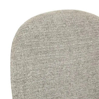 GlobeWest Jules Dining Chair in Pebble Tweed upholstery with pillowy curved design and metal legs