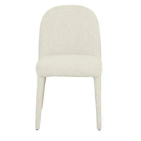 GlobeWest Jules Dining Chair in Sandcastle Tweed upholstery with curved back and metal legs