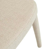 Close-up of GlobeWest Jules Dining Chair in Sandcastle Tweed upholstery showing textured fabric and tapered leg design.