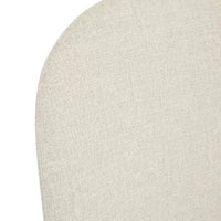 GlobeWest Jules Dining Chair in Sandcastle Tweed upholstery with curved back and metal legs