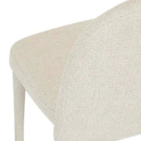 GlobeWest Jules Dining Chair in Sandcastle Tweed with upholstered metal legs and foam cushion.