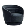 Globe West Occasional Chairs Globe West Kennedy Luca Grand Occasional Chair, Blue Charcoal Velvet