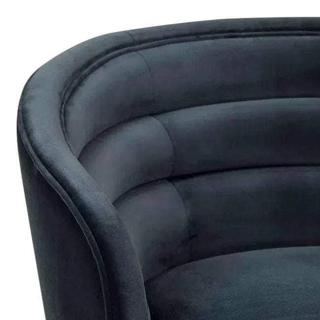 Globe West Occasional Chairs Globe West Kennedy Luca Grand Occasional Chair, Blue Charcoal Velvet