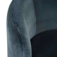 Globe West Occasional Chairs Kennedy Tenner Occasional Chair, Blue Charcoal Velvet
