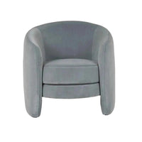 Globe West Occasional Chairs Globe West Kennedy Tenner Occasional Chair, Misty Blue Velvet