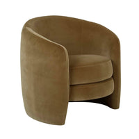 GlobeWest Kennedy Tenner Occasional Chair - Soft Moss Velvet