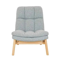 GlobeWest Kip Occasional Chair in Nimbus with natural ash legs and cushioned high backrest