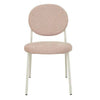 Globe West Dining Chairs Globe West Laylah Loop Dining Chair, Copeland Dusk - Bone Powdercoated Metal