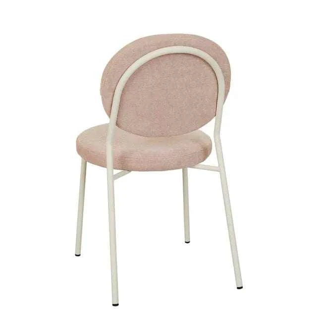 Globe West Dining Chairs Globe West Laylah Loop Dining Chair, Copeland Dusk - Bone Powdercoated Metal