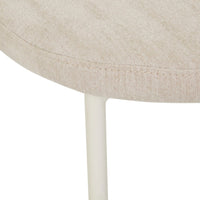 GlobeWest Laylah Loop Dining Chair - Wheat/Almond Powdercoated Metal