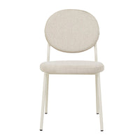 GlobeWest Laylah Loop Dining Chair - Wheat/Almond Powdercoated Metal