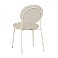 GlobeWest Laylah Loop Dining Chair - Wheat/Almond Powdercoated Metal