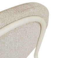 GlobeWest Laylah Loop Dining Chair - Wheat/Almond Powdercoated Metal