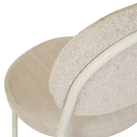 GlobeWest Laylah Loop Dining Chair - Wheat/Almond Powdercoated Metal