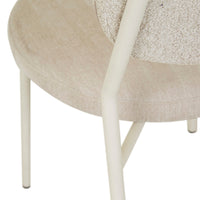 GlobeWest Laylah Loop Dining Chair - Wheat/Almond Powdercoated Metal