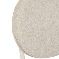GlobeWest Laylah Loop Dining Chair - Wheat/Almond Powdercoated Metal