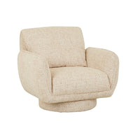 GlobeWest Marion Swivel Occasional Chair, Toasted Oat