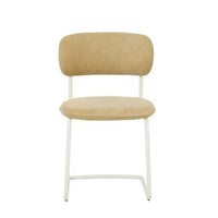 Globe West Dining Chairs GlobeWest Piccolo Cantilever Dining Chair - Copeland Honey - Bone Powdercoated Metal