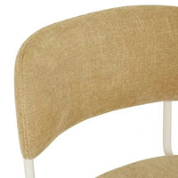 Globe West Dining Chairs GlobeWest Piccolo Cantilever Dining Chair - Copeland Honey - Bone Powdercoated Metal