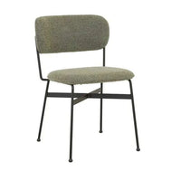 Globe West Dining Chairs GlobeWest Piccolo Dining Chair - Moss Tweed - Black Metal