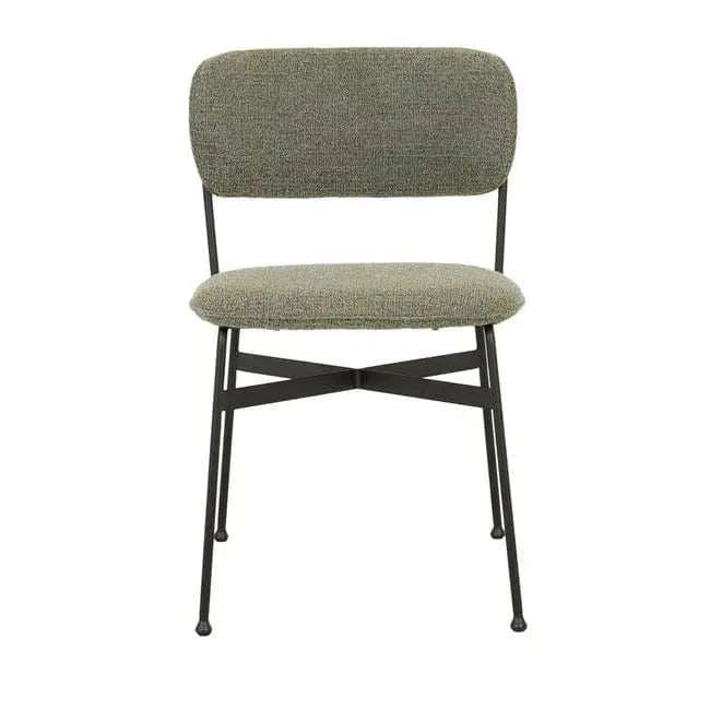 Globe West Dining Chairs GlobeWest Piccolo Dining Chair - Moss Tweed - Black Metal