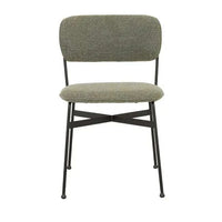 Globe West Dining Chairs GlobeWest Piccolo Dining Chair - Moss Tweed - Black Metal
