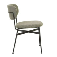 Globe West Dining Chairs GlobeWest Piccolo Dining Chair - Moss Tweed - Black Metal