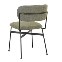 Globe West Dining Chairs GlobeWest Piccolo Dining Chair - Moss Tweed - Black Metal
