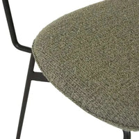 Globe West Dining Chairs GlobeWest Piccolo Dining Chair - Moss Tweed - Black Metal