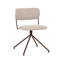 GlobeWest Piccolo Spider Leg Office Chair - Chai Boucle, Matt Syrah