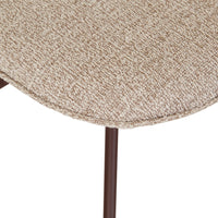 GlobeWest Piccolo Spider Leg Office Chair - Chai Boucle, Matt Syrah