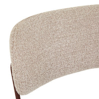 GlobeWest Piccolo Spider Leg Office Chair - Chai Boucle, Matt Syrah