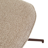 GlobeWest Piccolo Spider Leg Office Chair - Chai Boucle, Matt Syrah