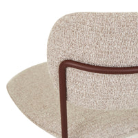 GlobeWest Piccolo Spider Leg Office Chair - Chai Boucle, Matt Syrah