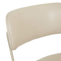 GlobeWest Piccolo Spider Leg Office Chair - Sandstone PU, Matt Cashmere